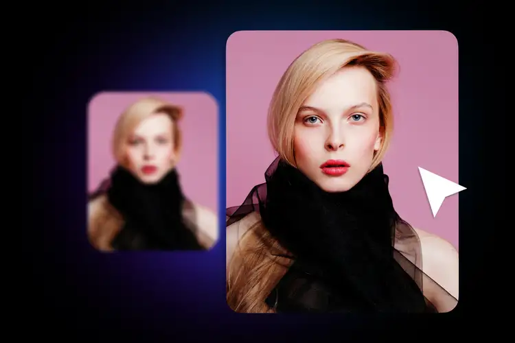 a beauty woman use nero ai to enahnce her potrait image