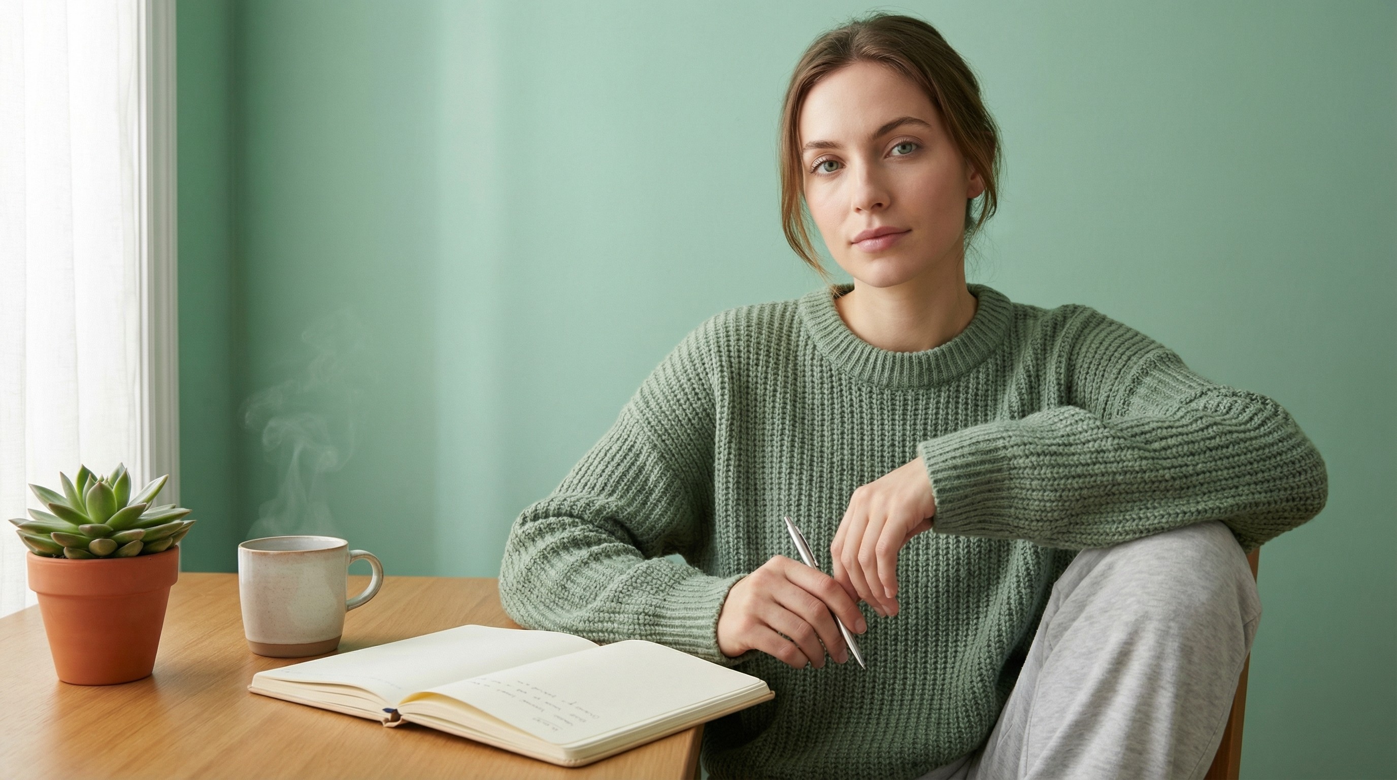 Close-up of lush, dark green leaves, some glossy and wet, against a muted background.