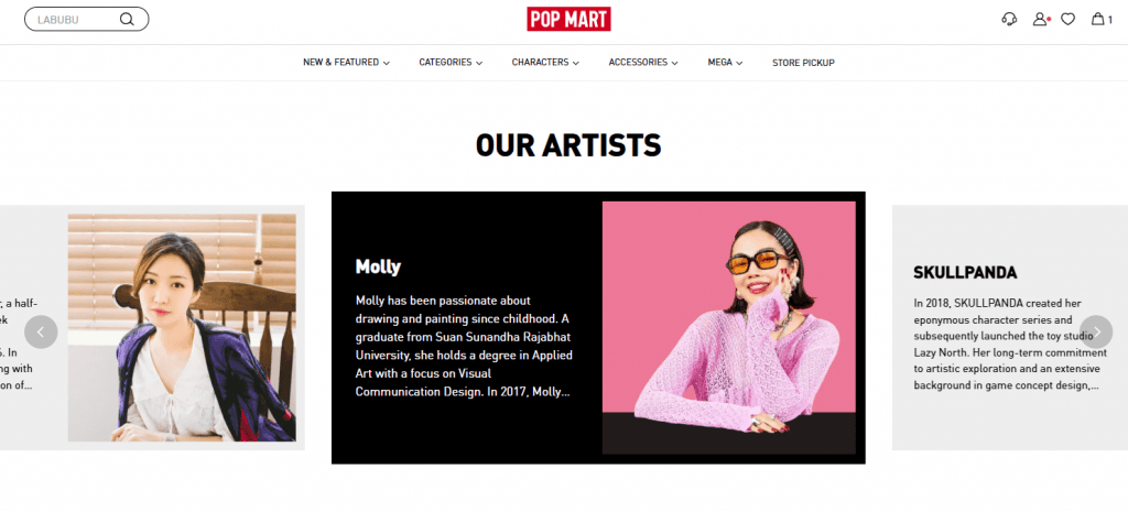 pop mart social proof on website