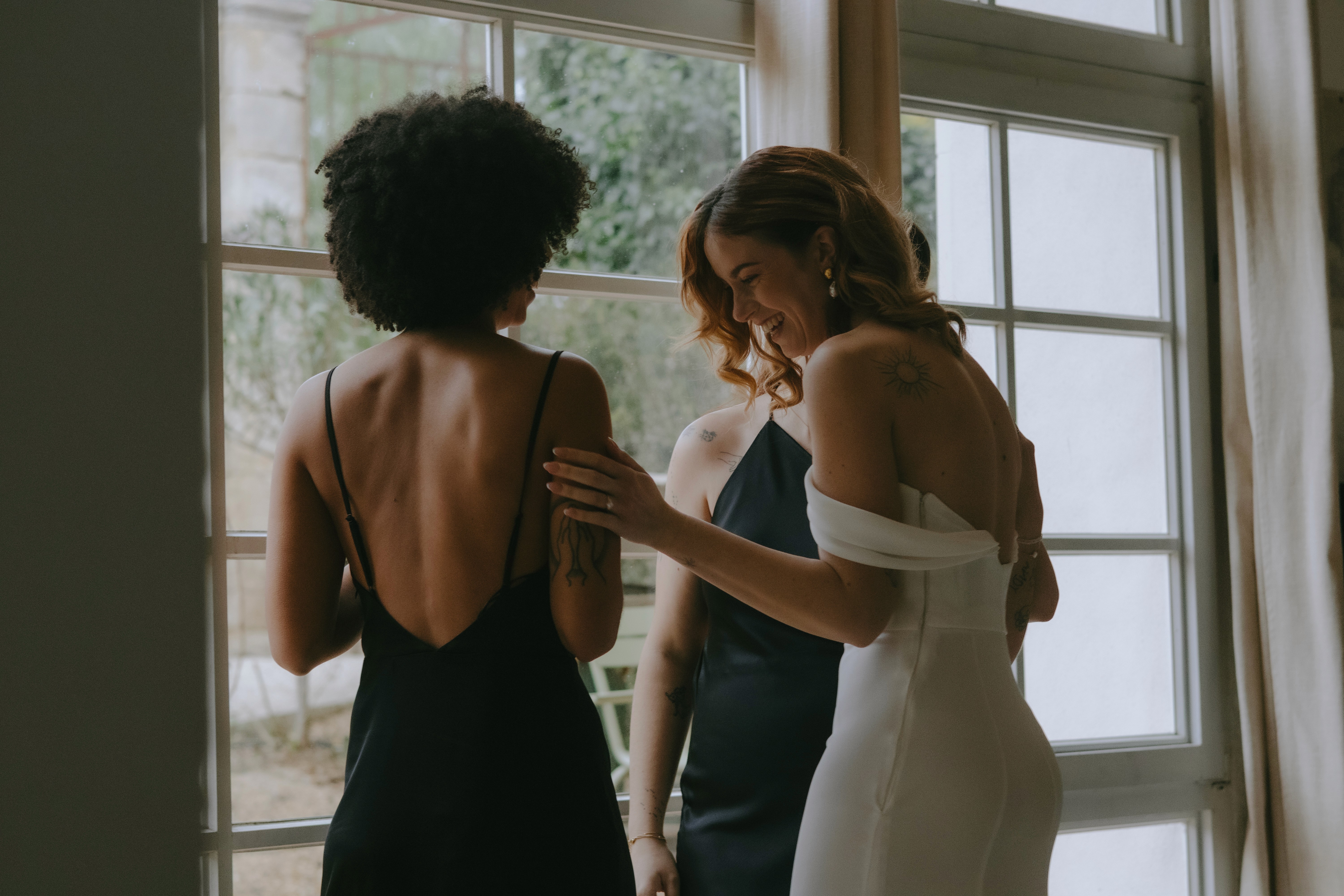 Romantic wedding moment