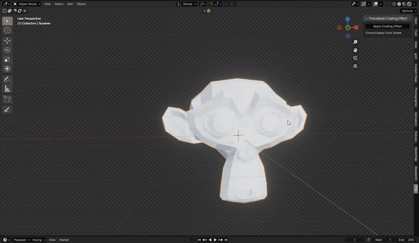 Procedural Coating Effect Free Blender Addon