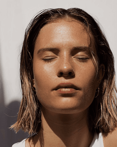 woman running wearing armband