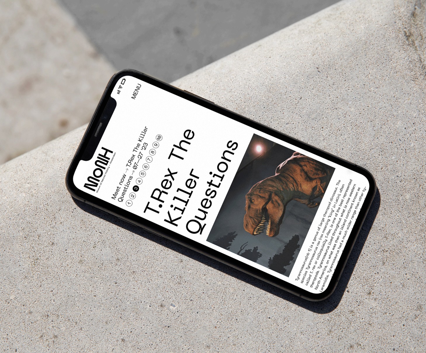 Mobile webdesign MoNH by Typefool