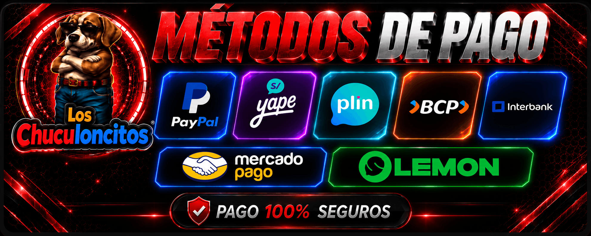 Métodos de pago PayPal Yape Plin BCP Interbank
