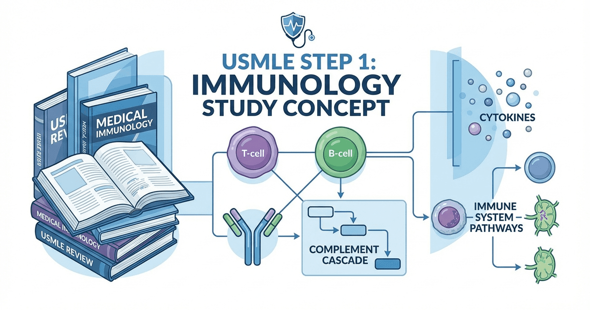 Cover: How to Study USMLE Step 1 Immunology: High-Yield Topics, Mnemonics & Exam Strategy 2026