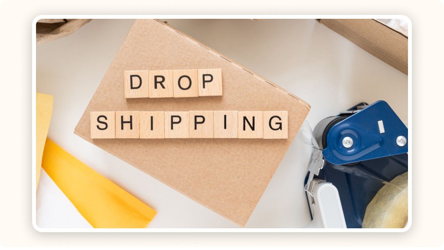 box labeled “DROP SHIPPING”