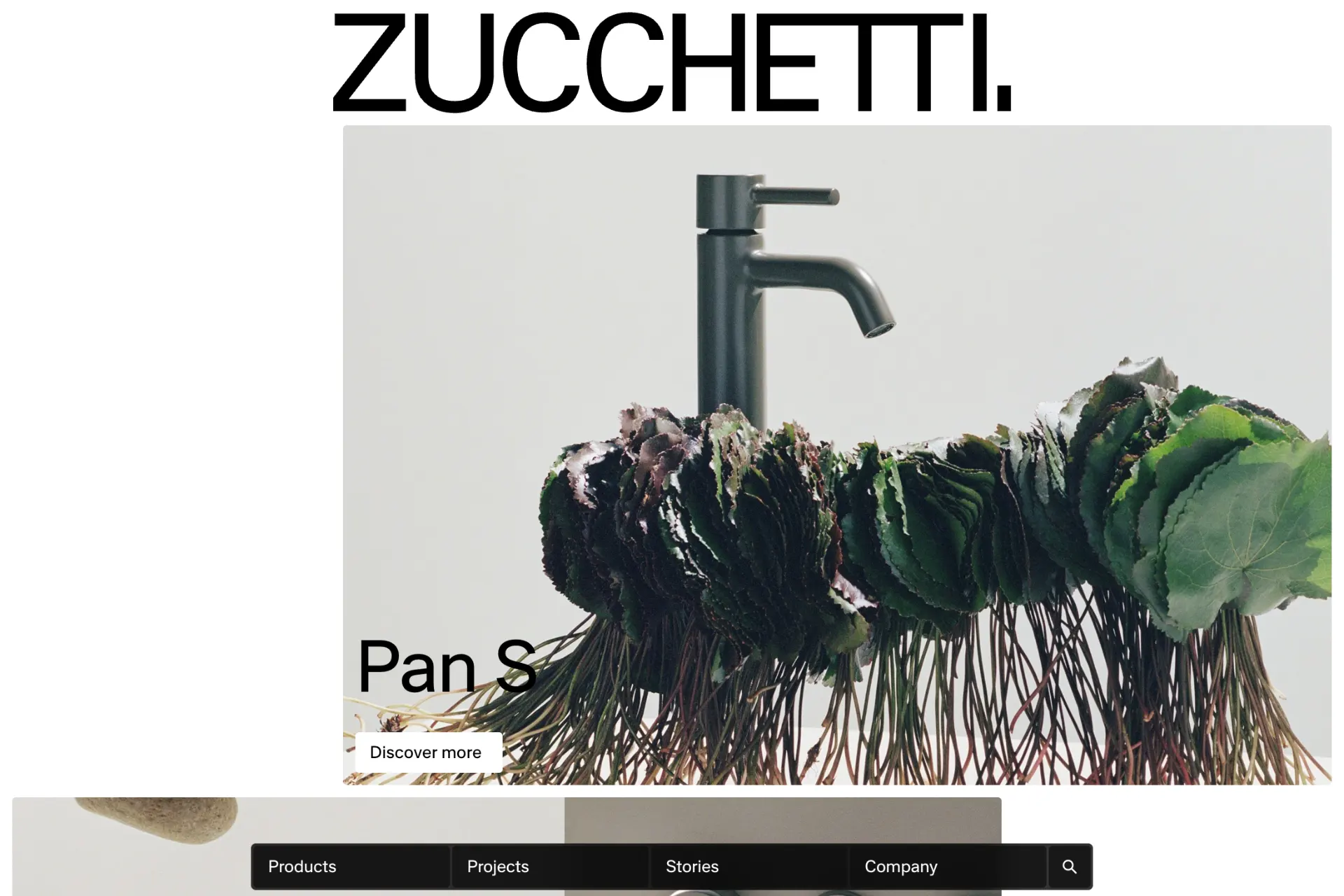 Screenshot of Zucchetti. website