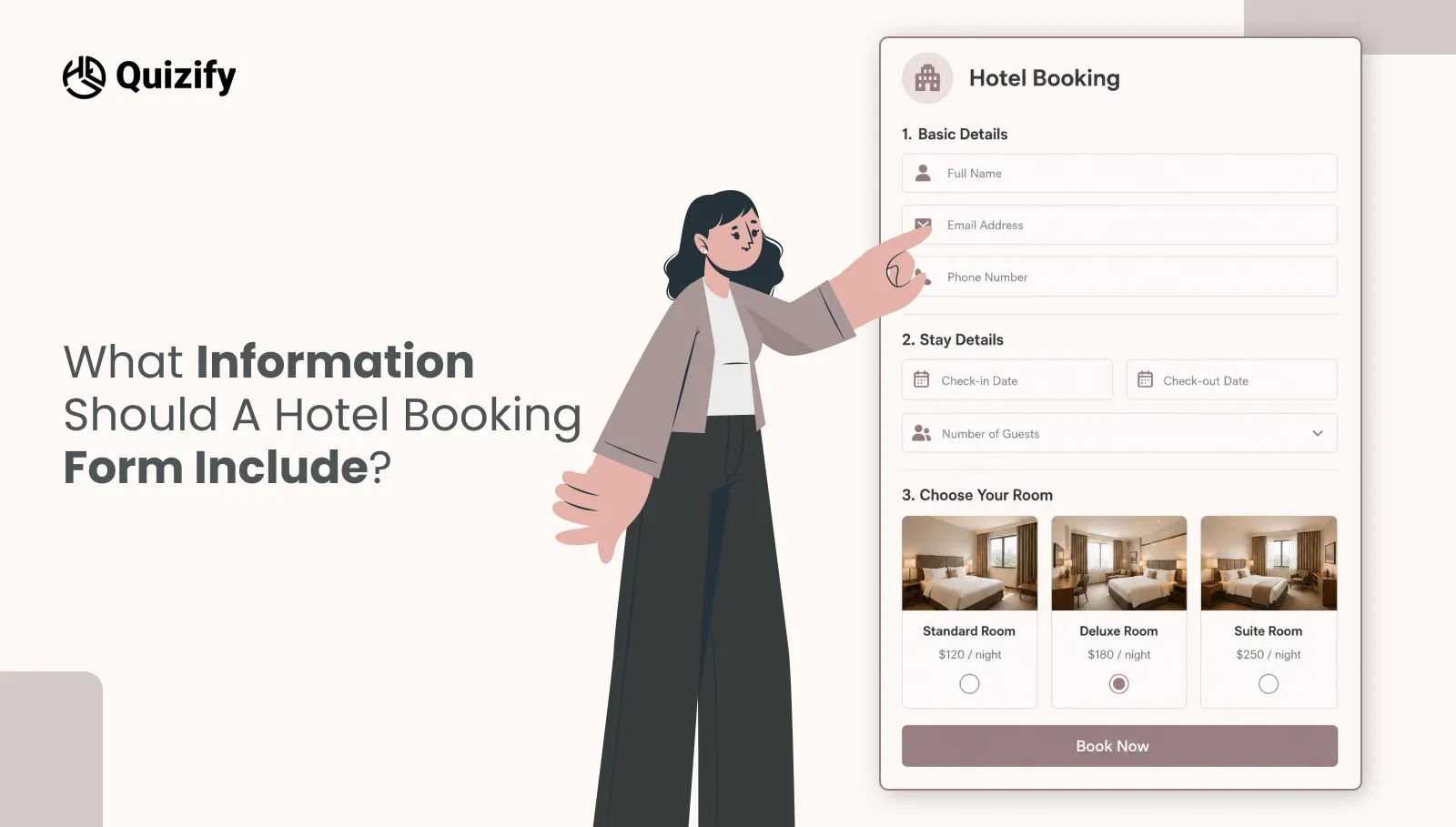 What Information Should a Hotel Booking Form Include?  | Quizify.io