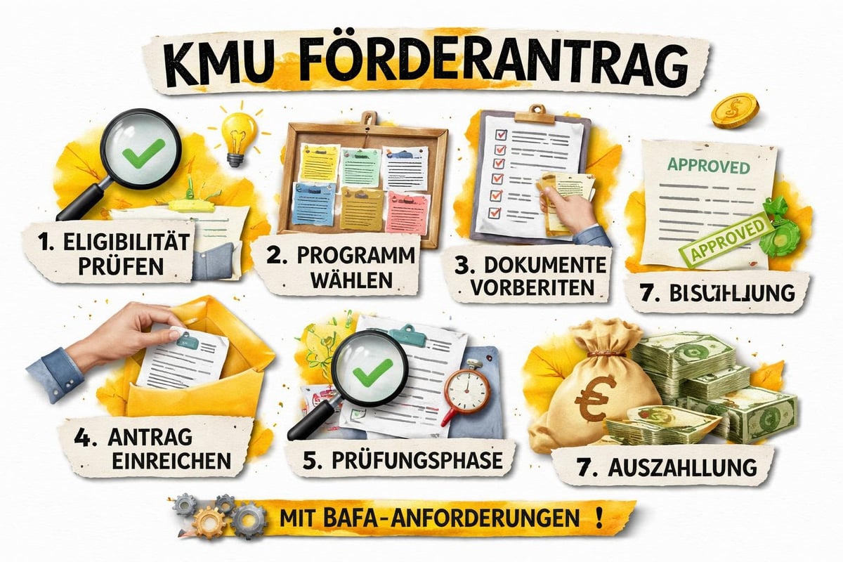 Fördermittelantrag Prozessschritte