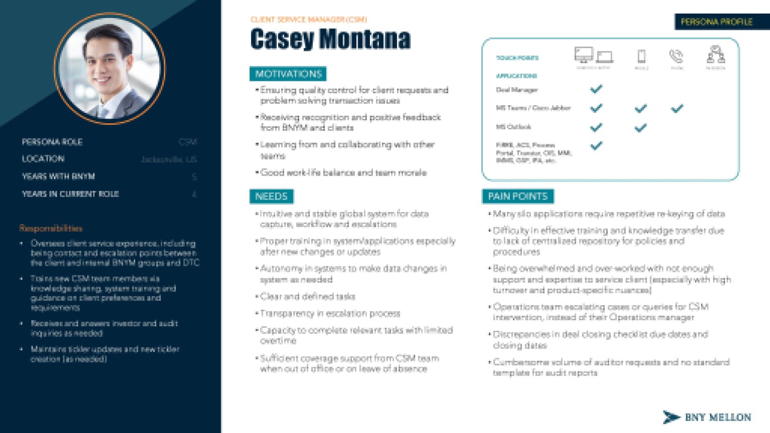 Persona - Client Service Manager