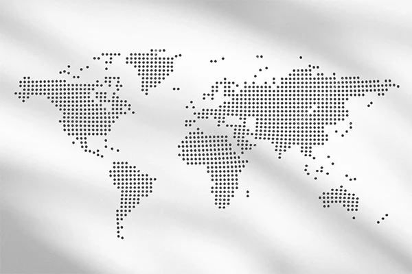 flag of dot grid world map