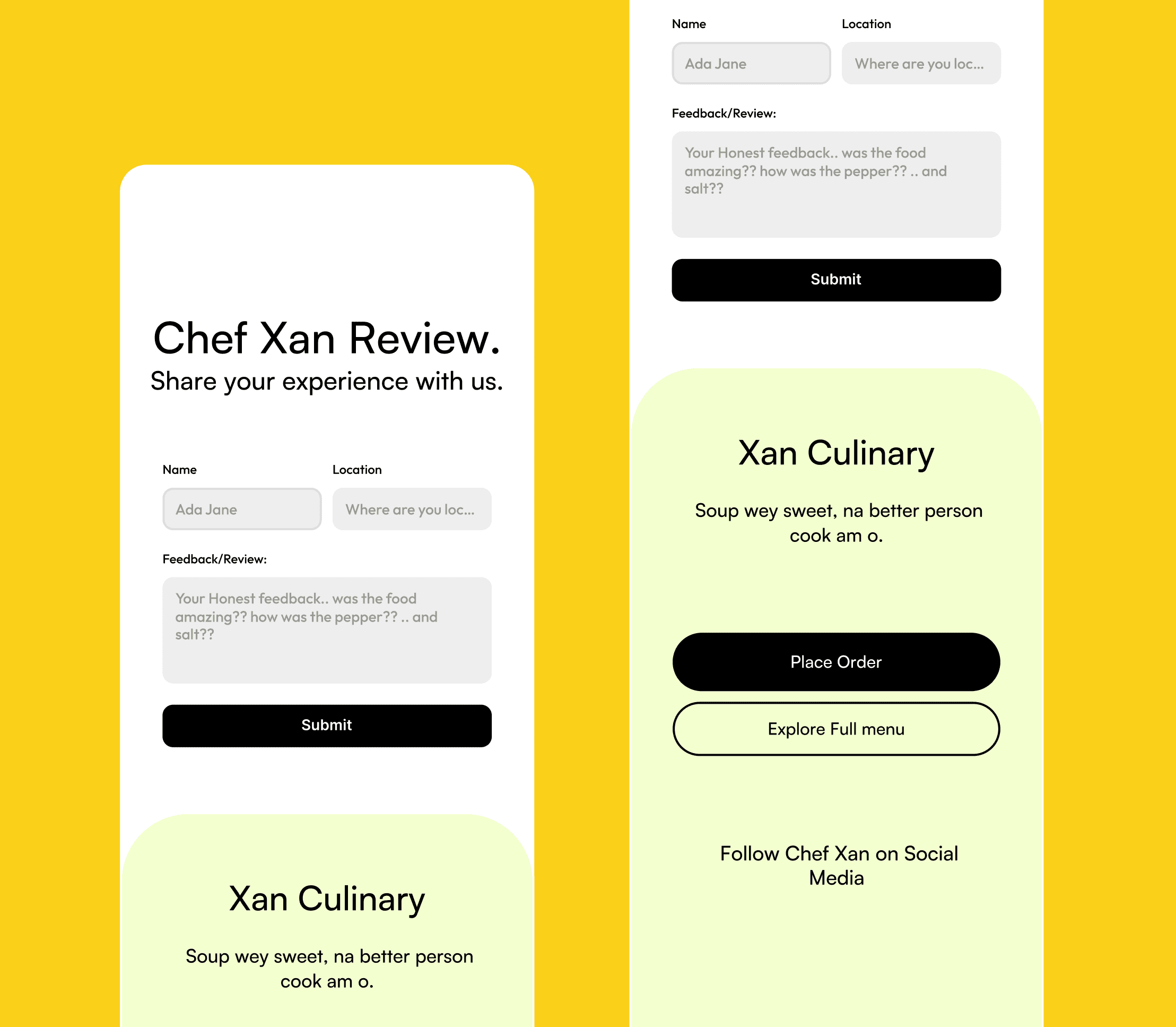 Chef Xan Review