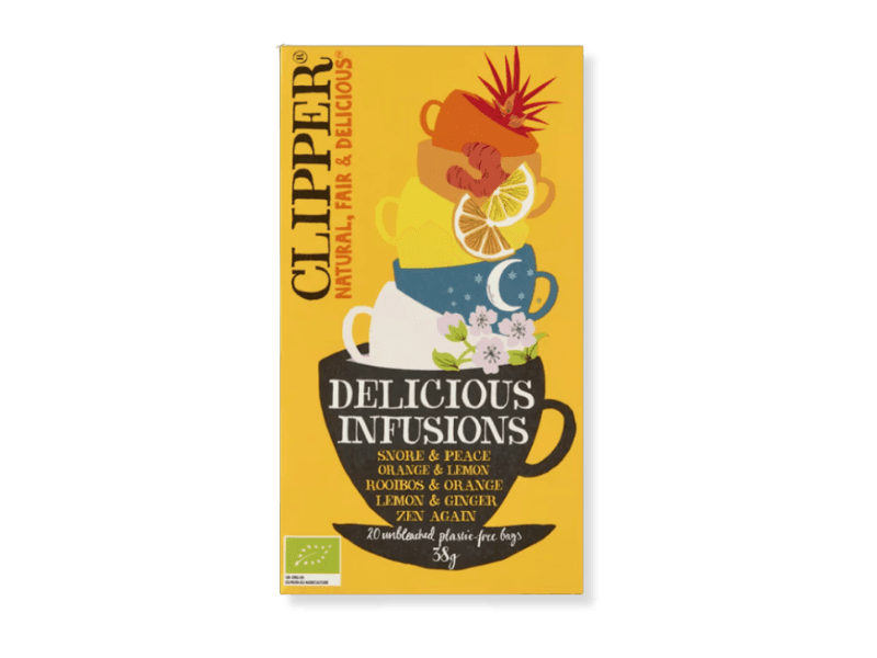 Variety of Clipper tea infusions for corporate gifting and employee wellness