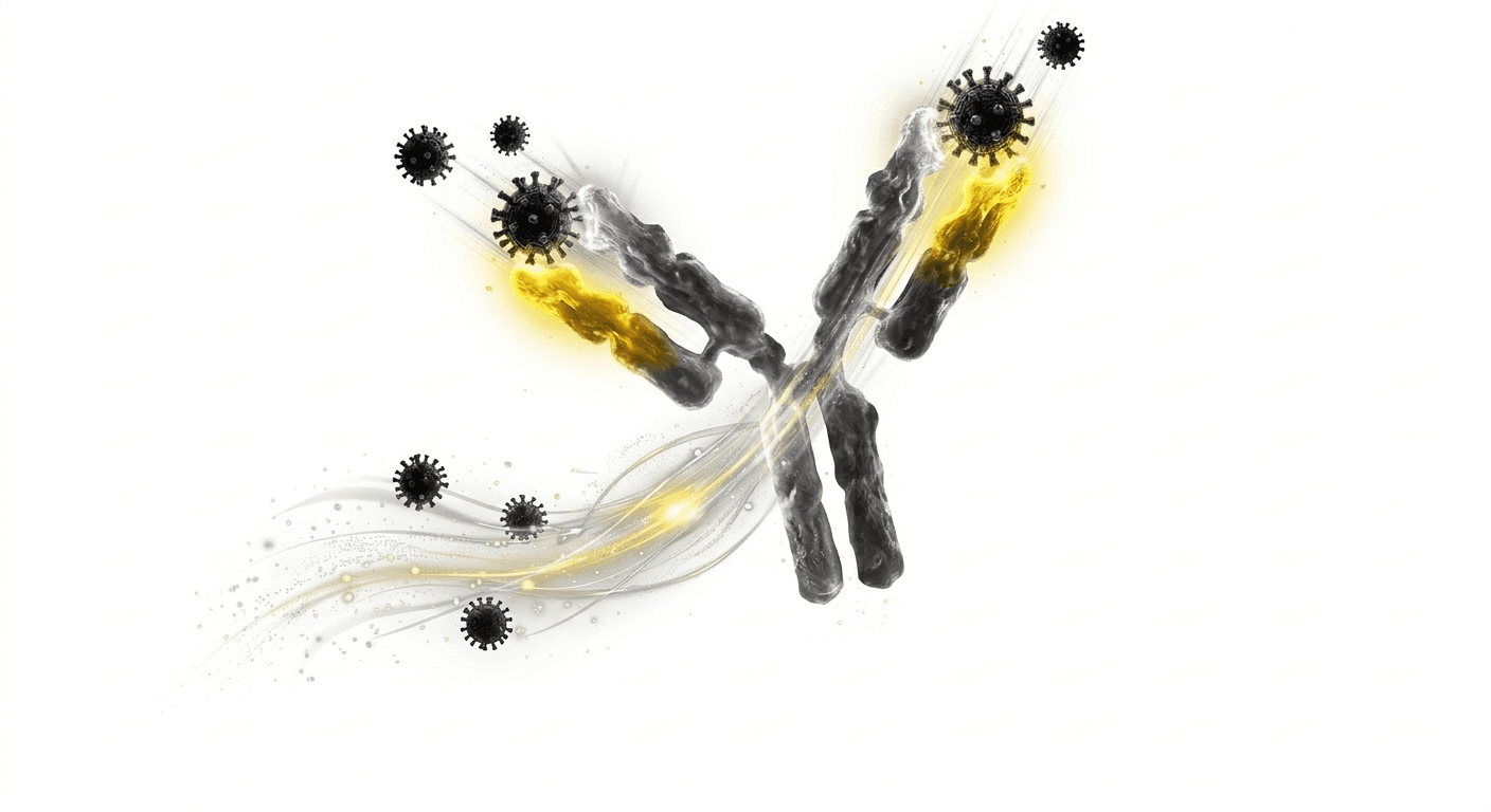 a double strand of blue and white spirals