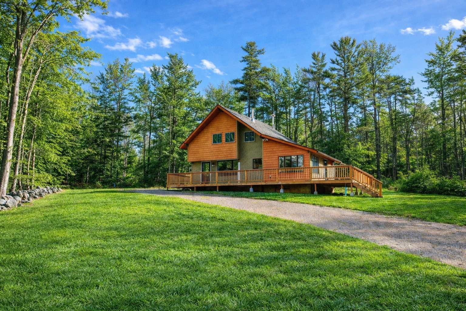 Vacation rental cabin in Gilford, NH on Lake Winnipesaukee — professionally managed by Lodgism for maximum short-term rental income