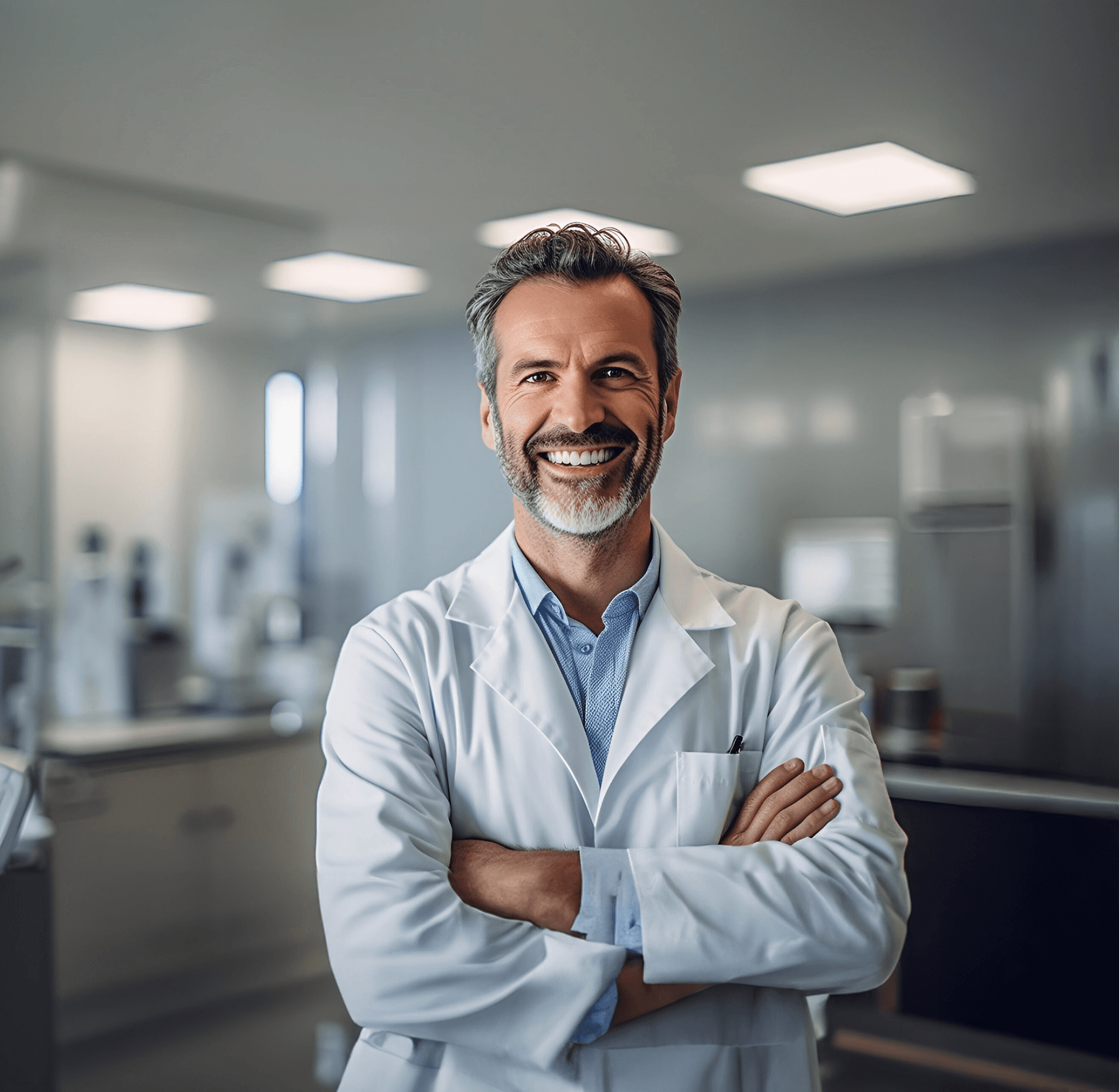 Dentist standing in dentistry office