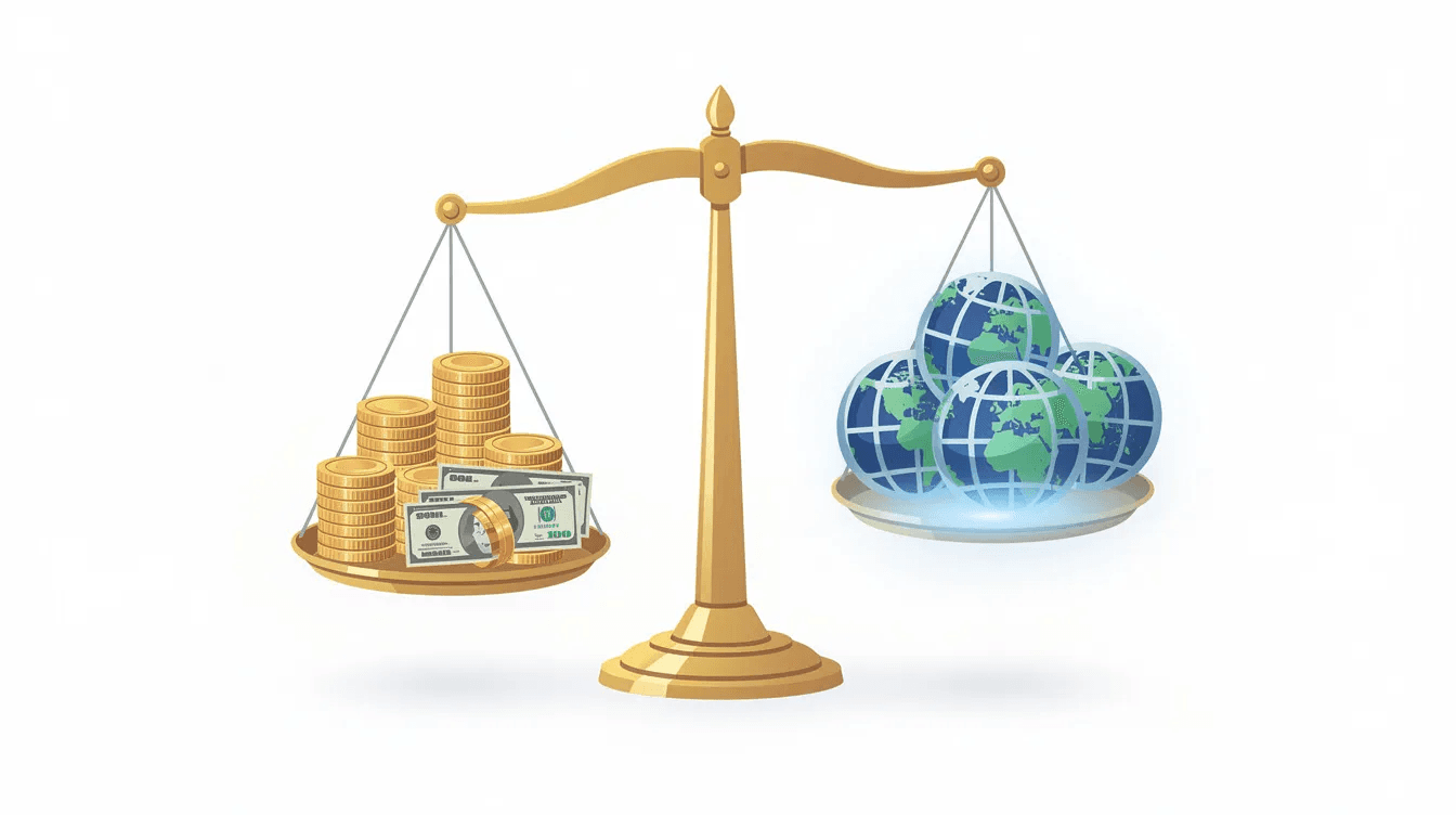 The image depicts a balanced scale with coins, bonds, and globe icons on each side, symbolizing the importance of asset allocation in creating a well-diversified portfolio. This visual representation highlights the need to manage risk by incorporating various asset classes, such as stocks and fixed income investments, to achieve long-term investment success.