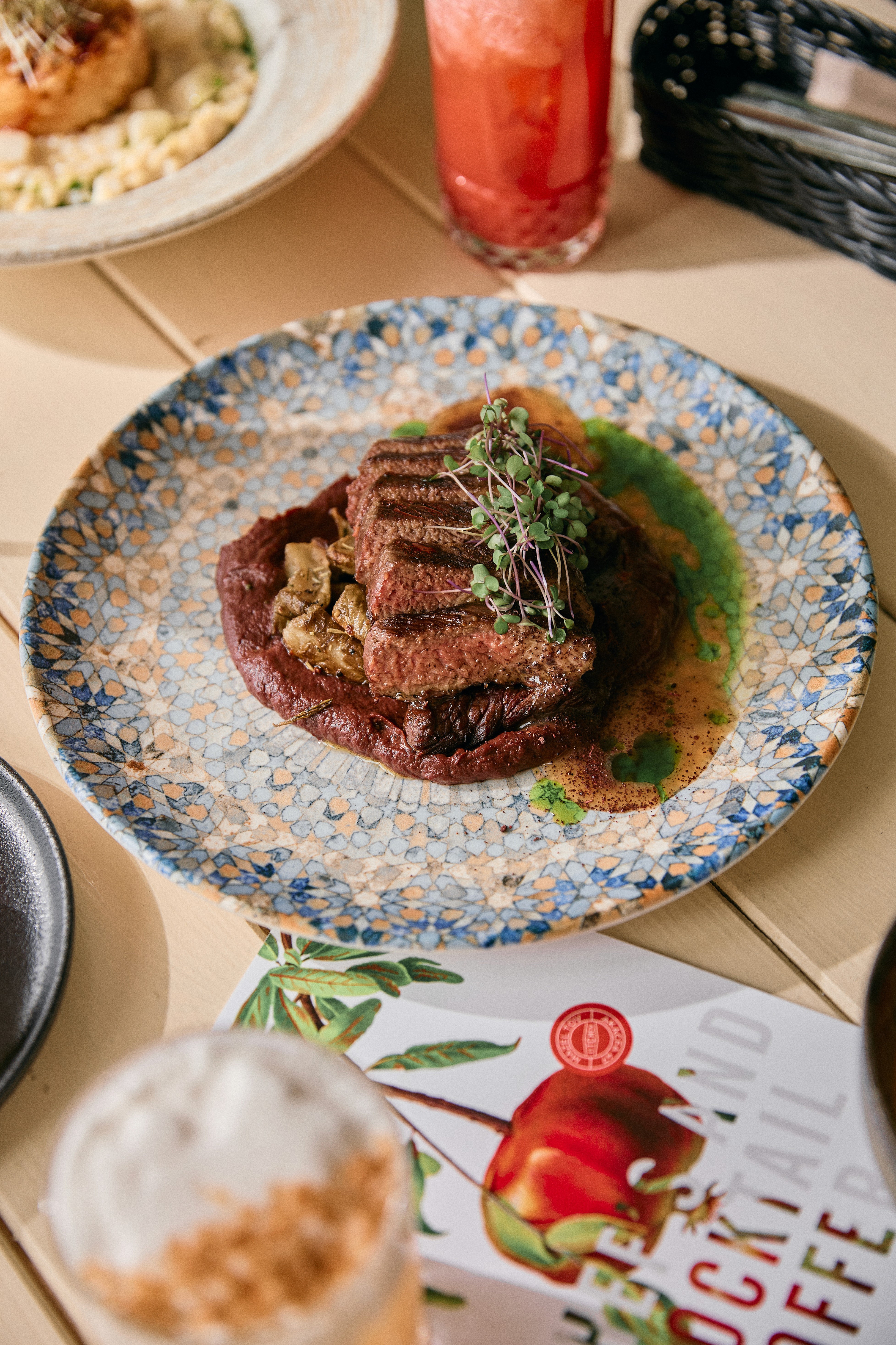 Fresh pita sandwich with vegetables and meat