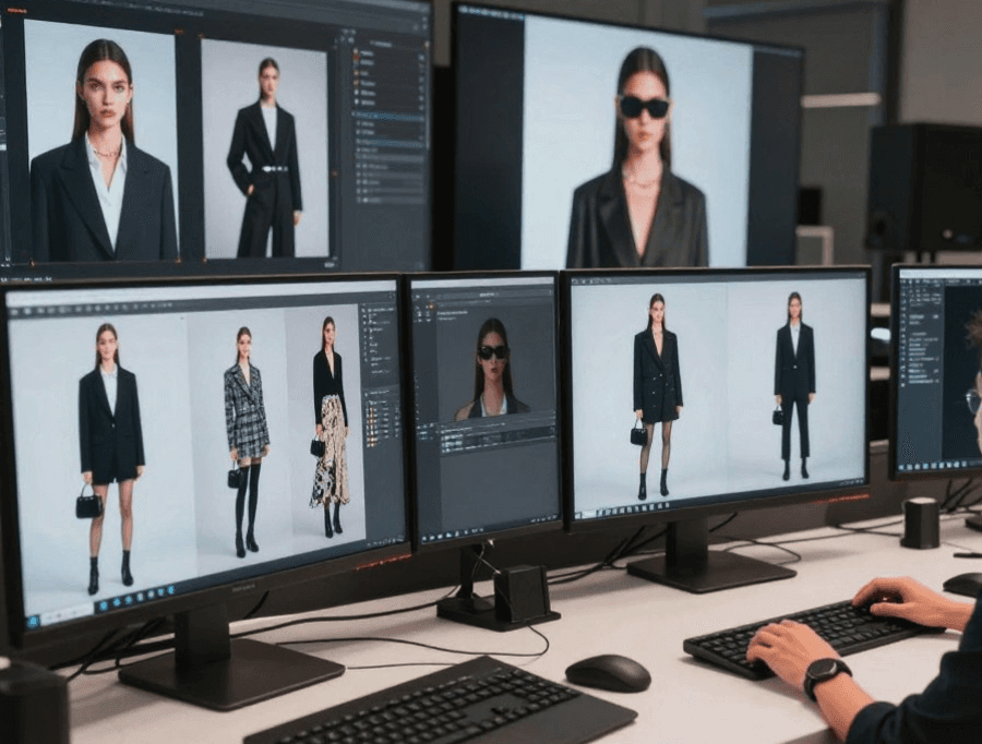 creative ai generating multiple fashion ad variations simultaneously