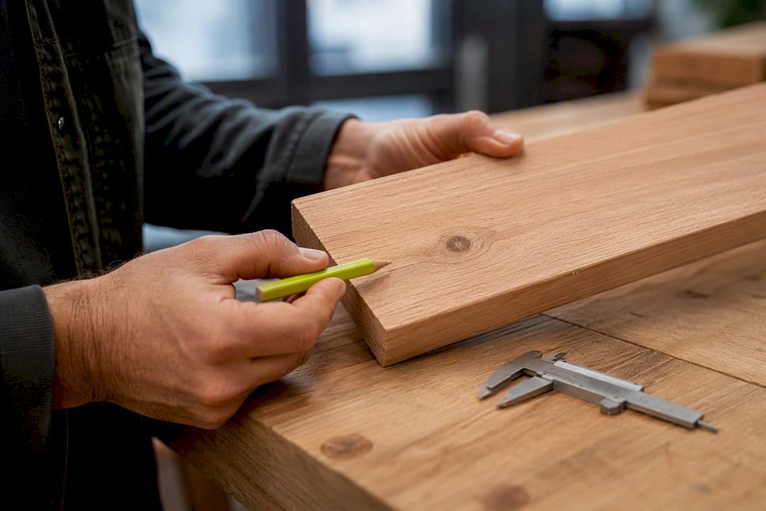 Inspecting knots checks and wane in cedar