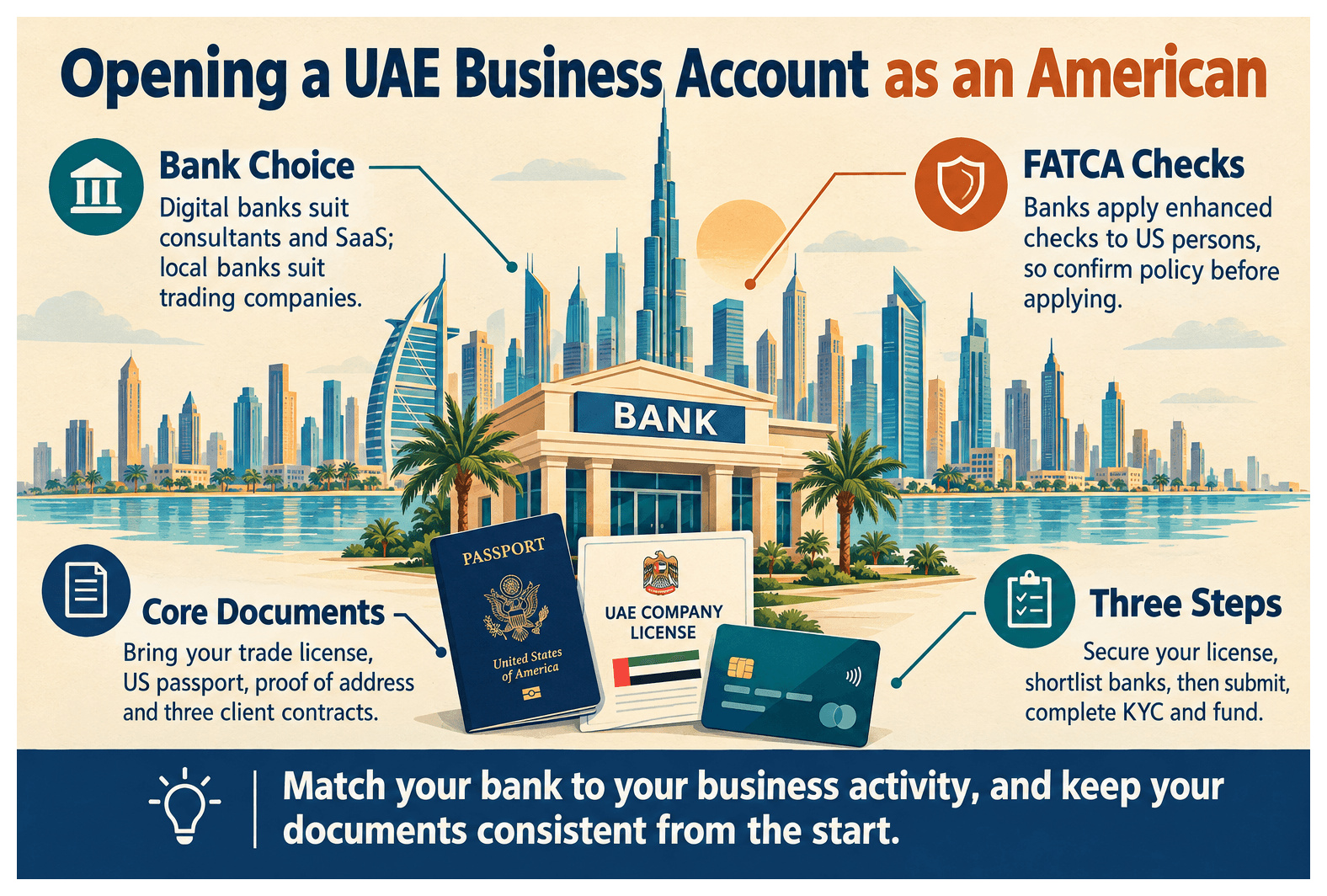 Infographic: How American Founders Can Open a UAE Corporate Bank Account