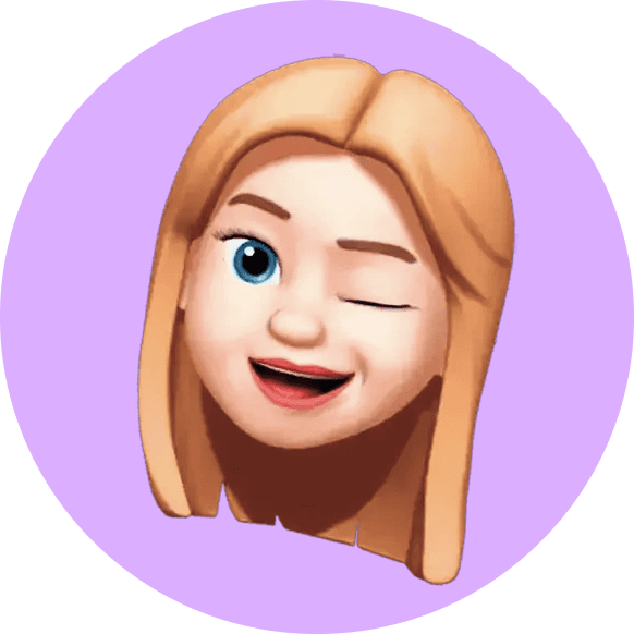 Memoji Femme Blonde Fond Violet
