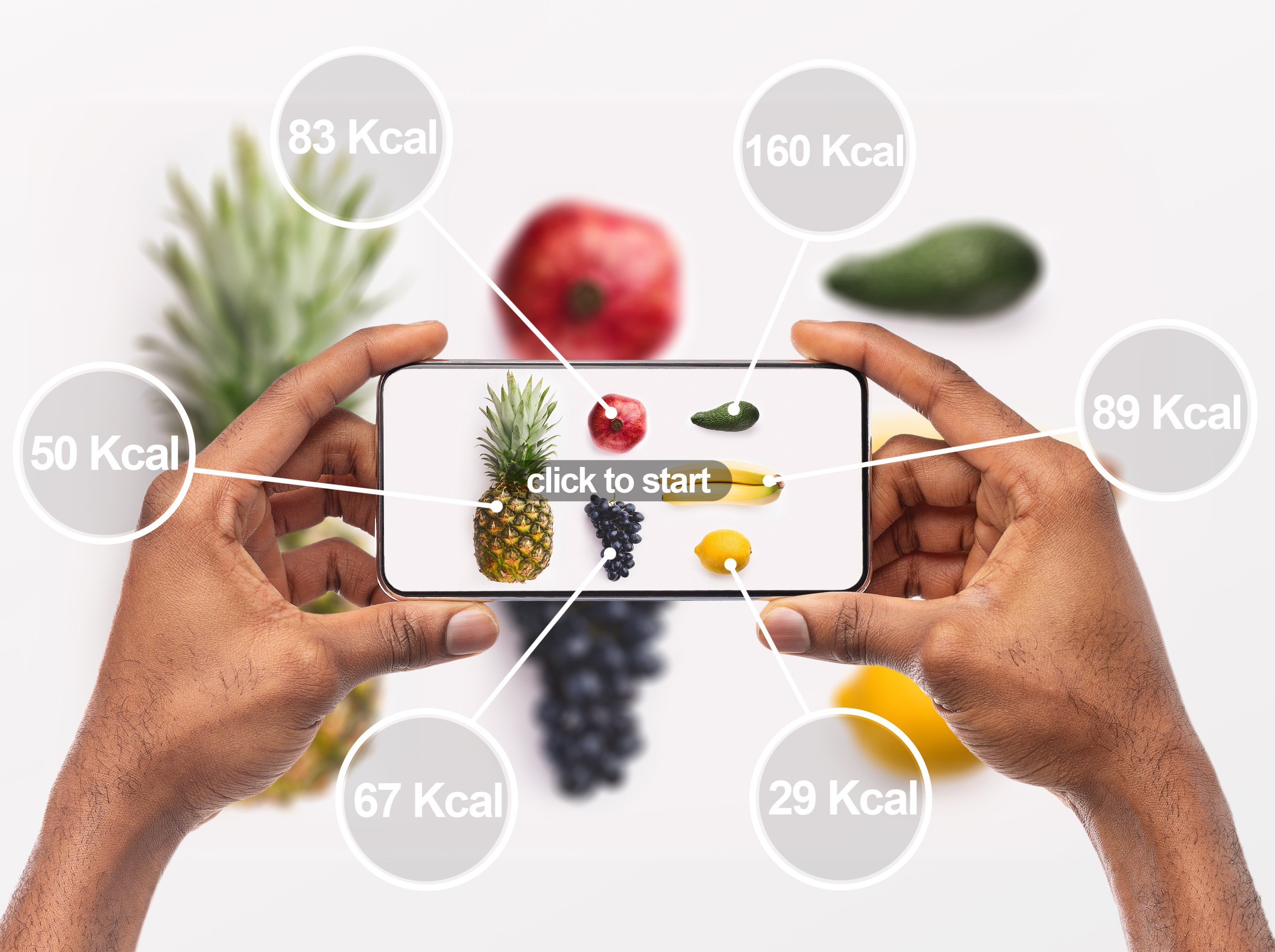 person using their phone to check the calories of different foods to get better results than steam room sessions for weight loss