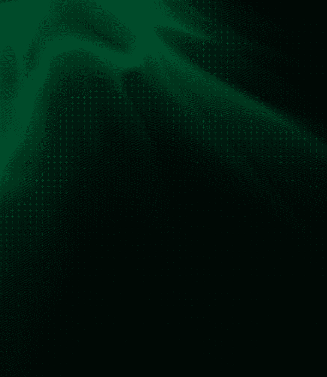 A vibrant green backdrop featuring dots against a contrasting black background.