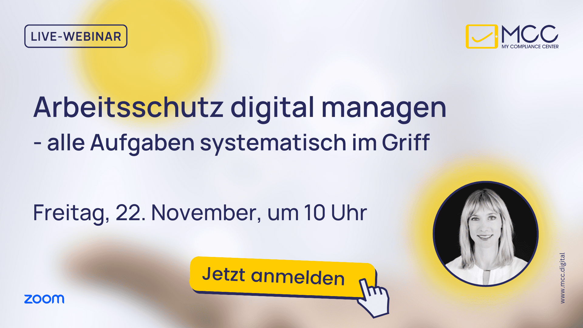 Live-Webinar: Arbeitsschutz digital managen - 22. November 2024, um 10 Uhr