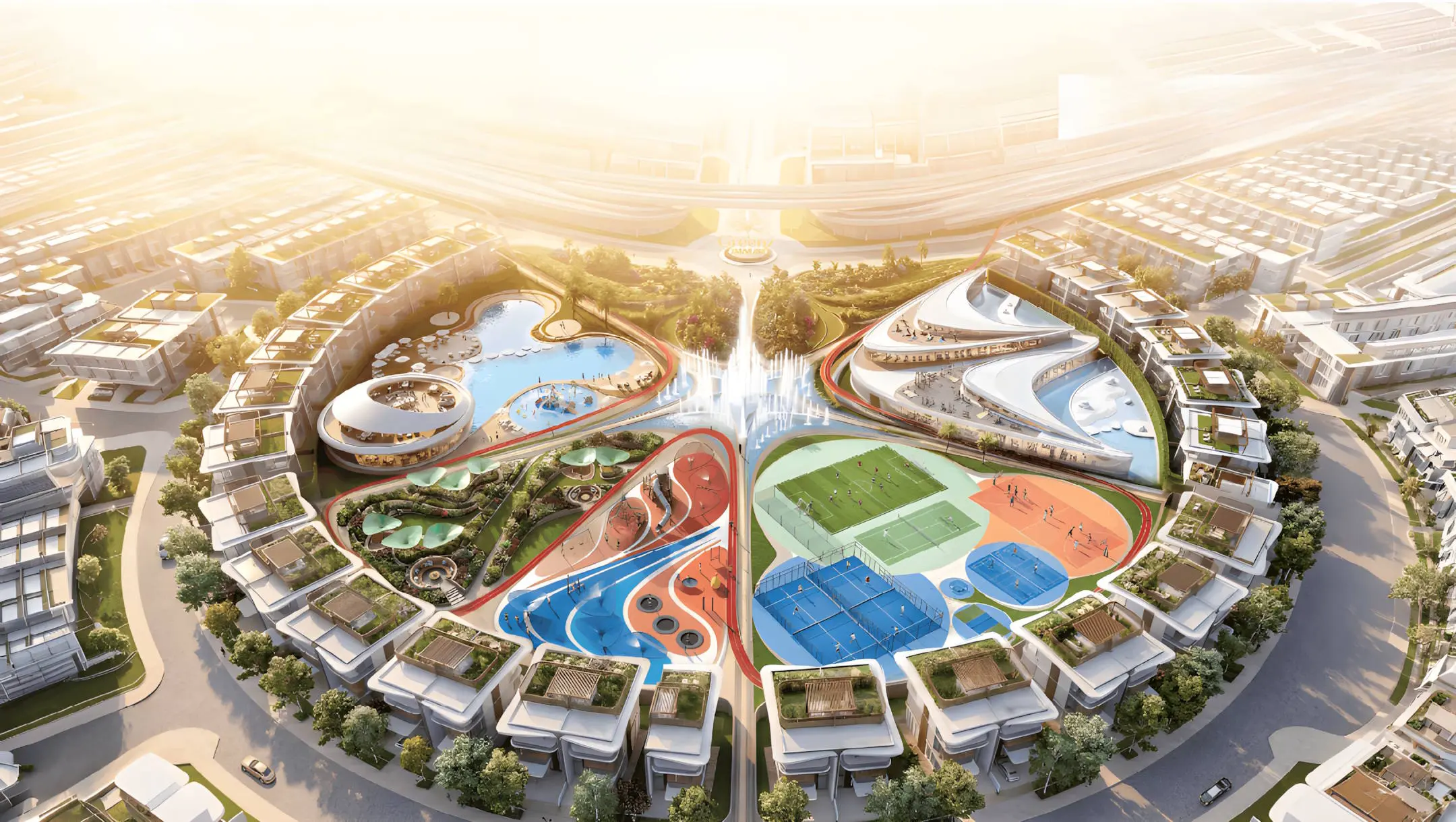 Greenz by Danube master community layout. Explore premium family homes with our real estate agency.