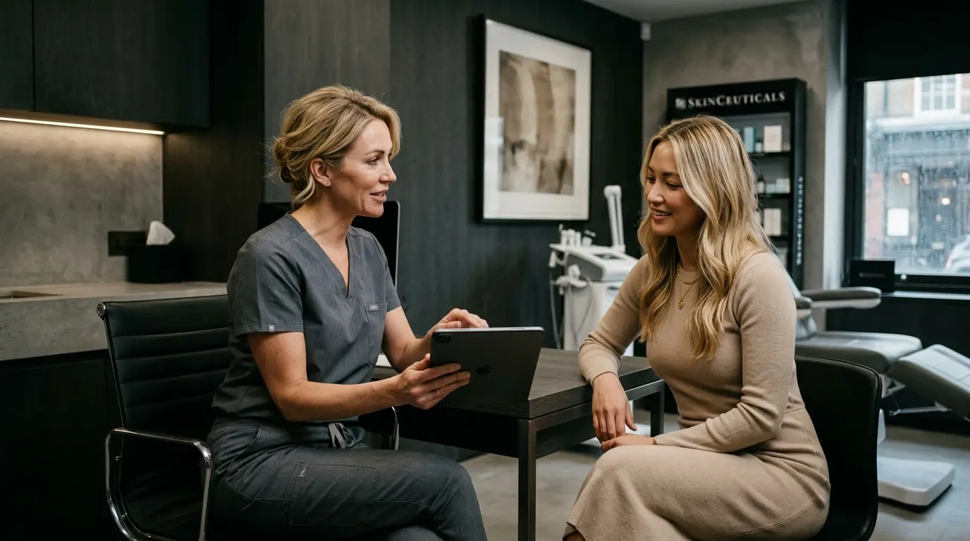 skin redness consultation in clinic