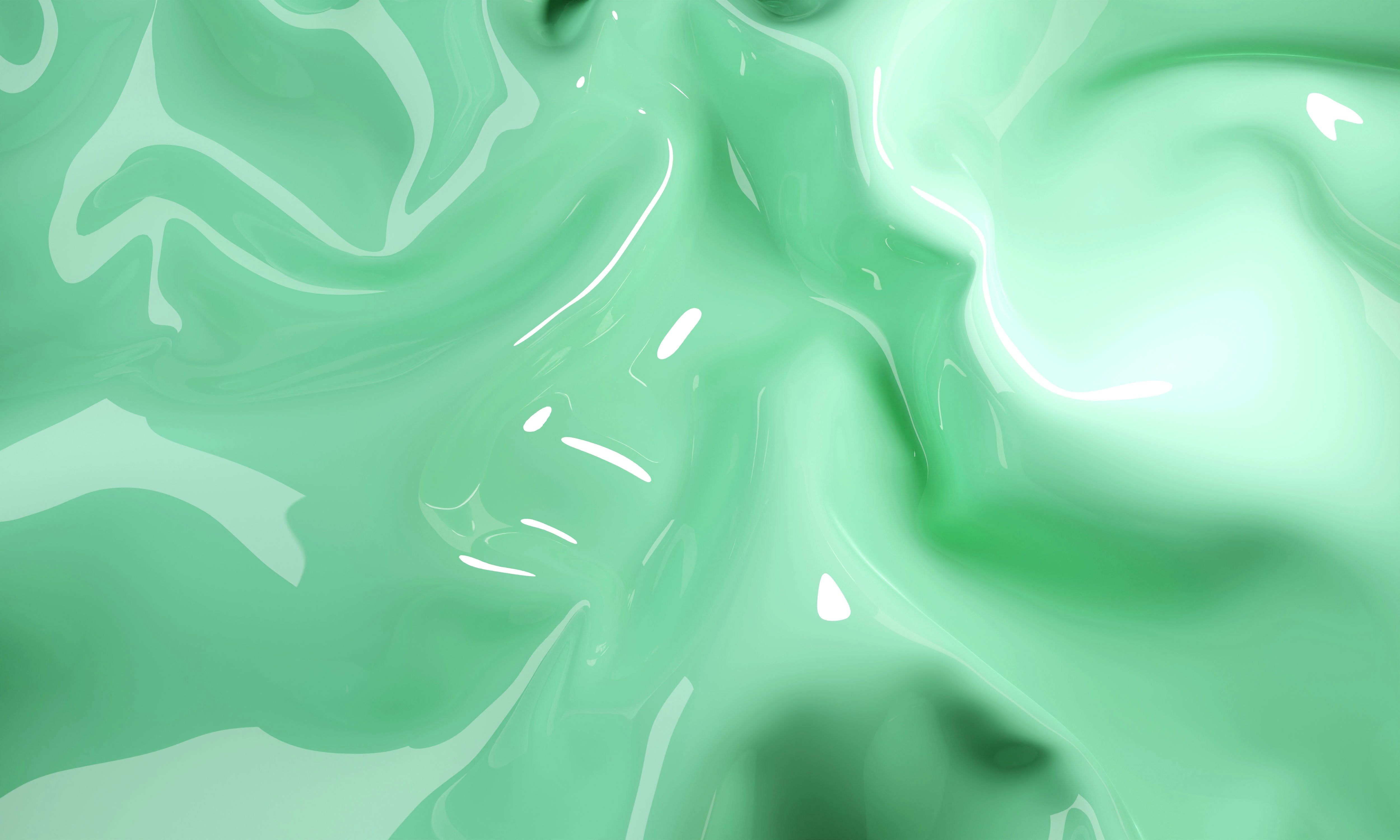 A close up view of a green liquid
