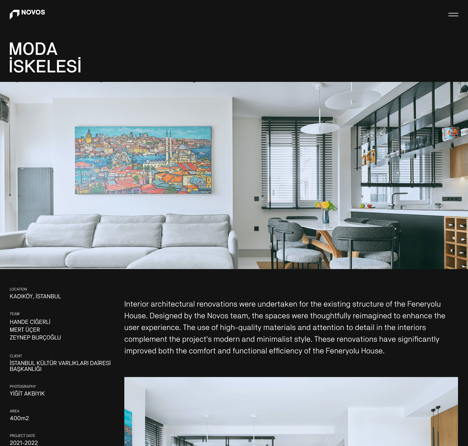 Novos Studio projects page