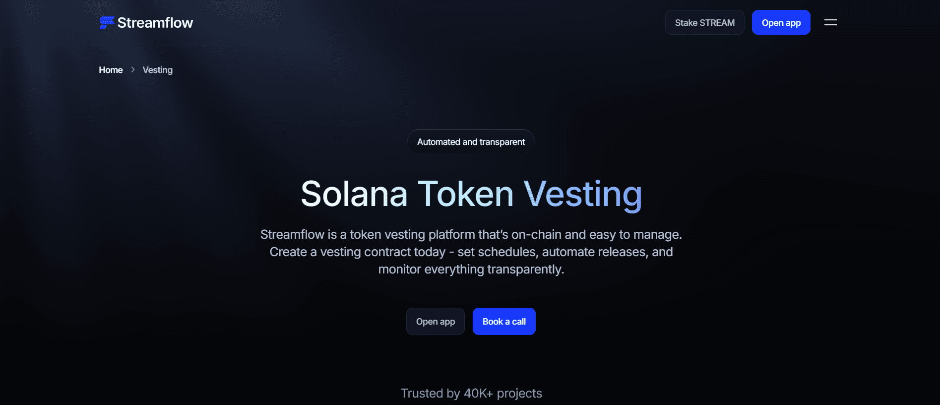 Streamflow Token Vesting