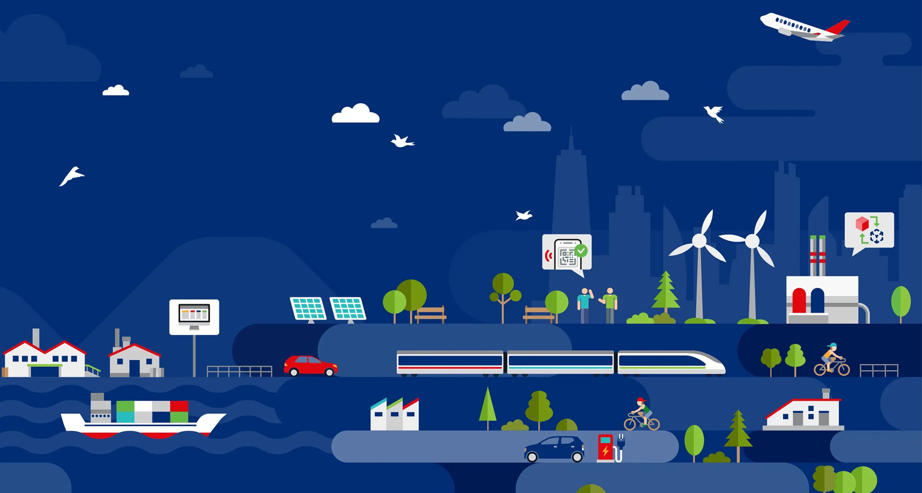 Starteam Global 2023 Sustainability Report cover detail – precise PCB circuitry patterns symbolising technical excellence in blue palette by Teatime Studio.