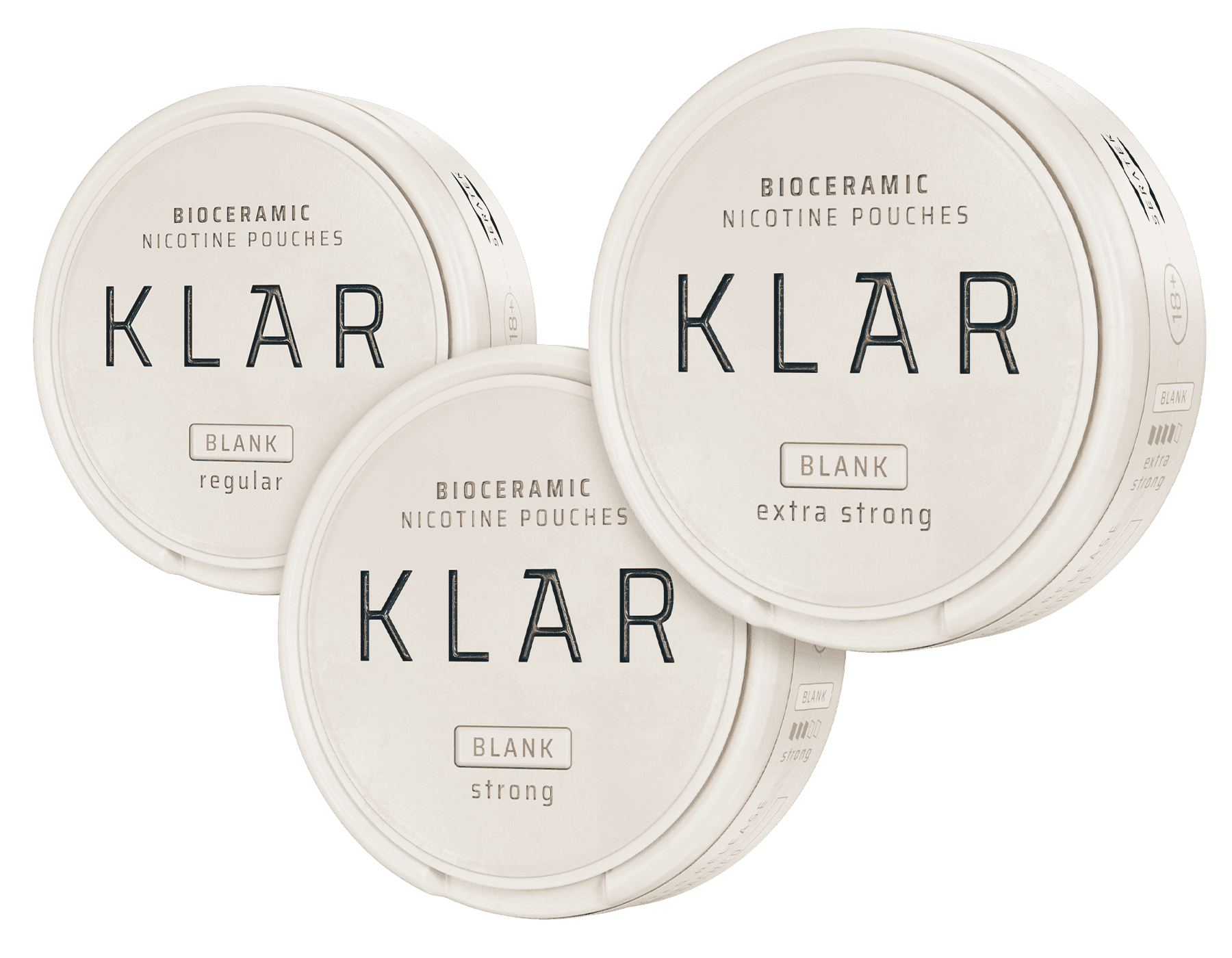 KLAR Bioceramic nicotine pouches in blank flavour
