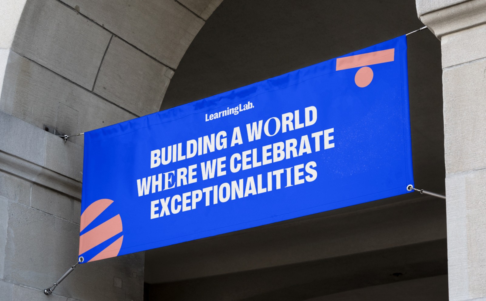 Banner presentation for advocacy company