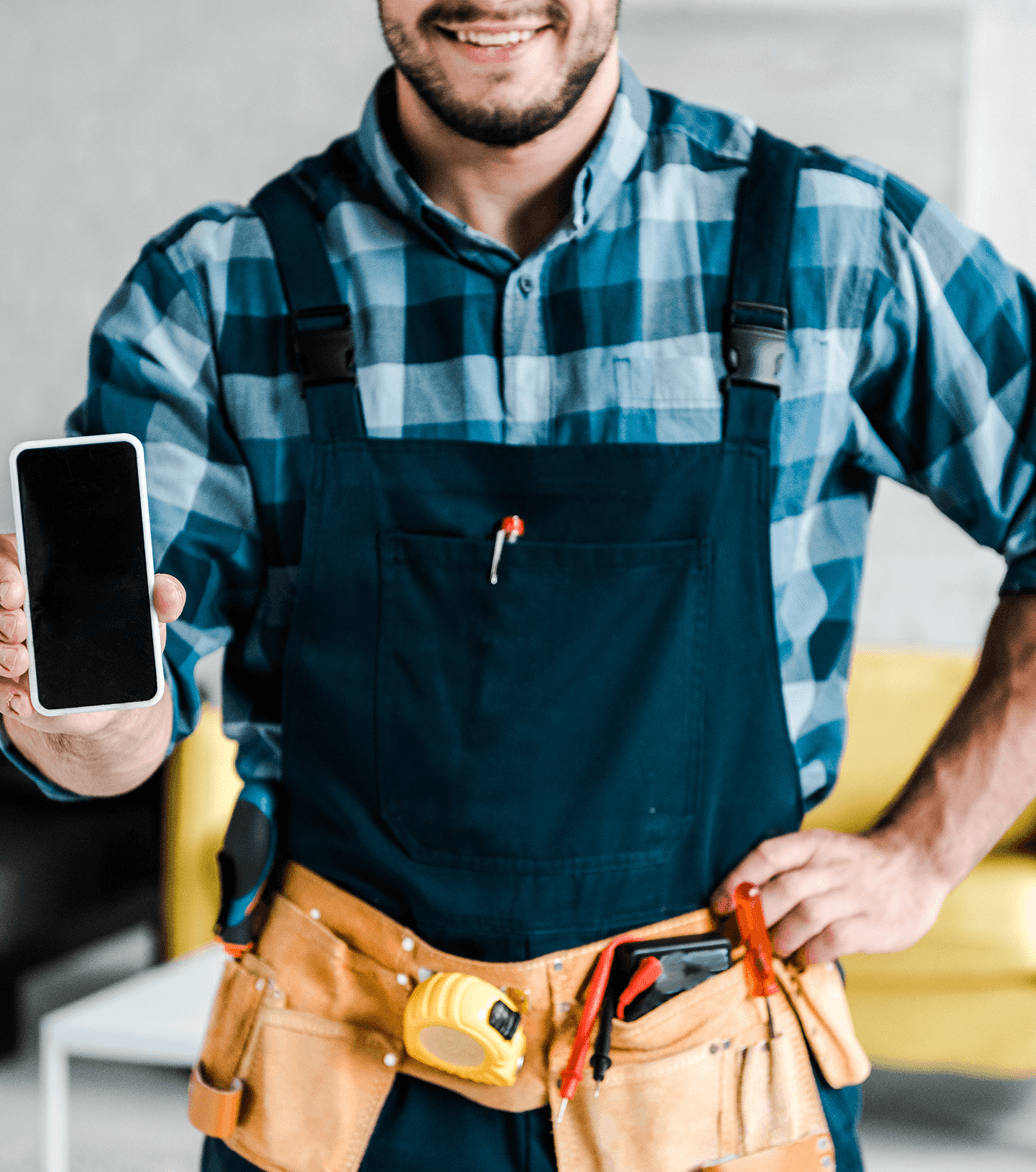 A man sorts items in a grocery store.