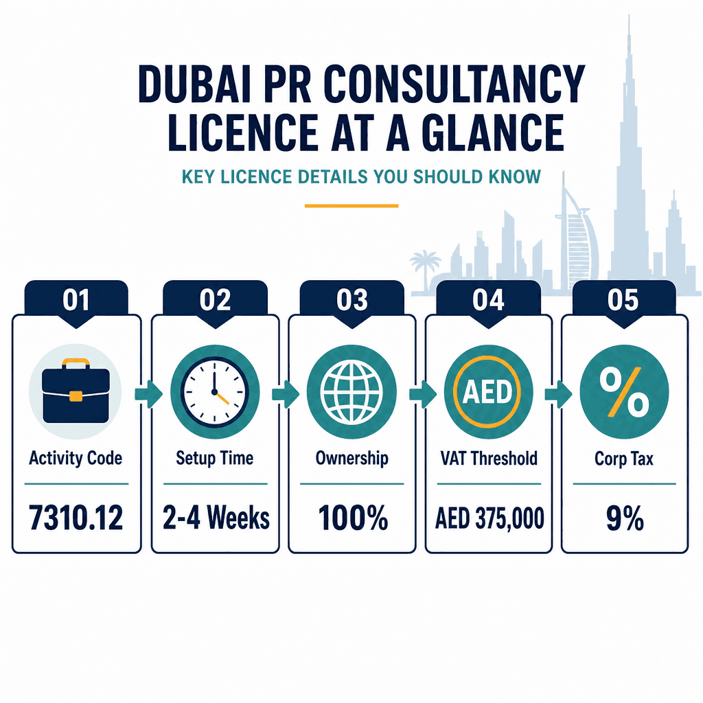 Infographic: Public Relations Consultancy Business License in Dubai