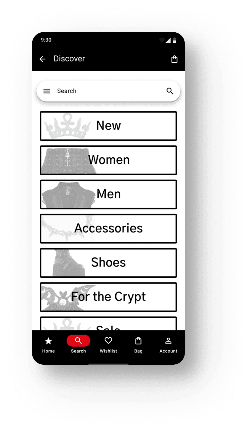 discover android screen