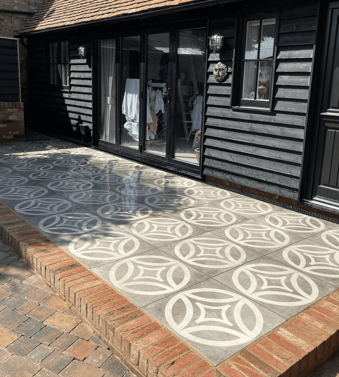 tiled patio