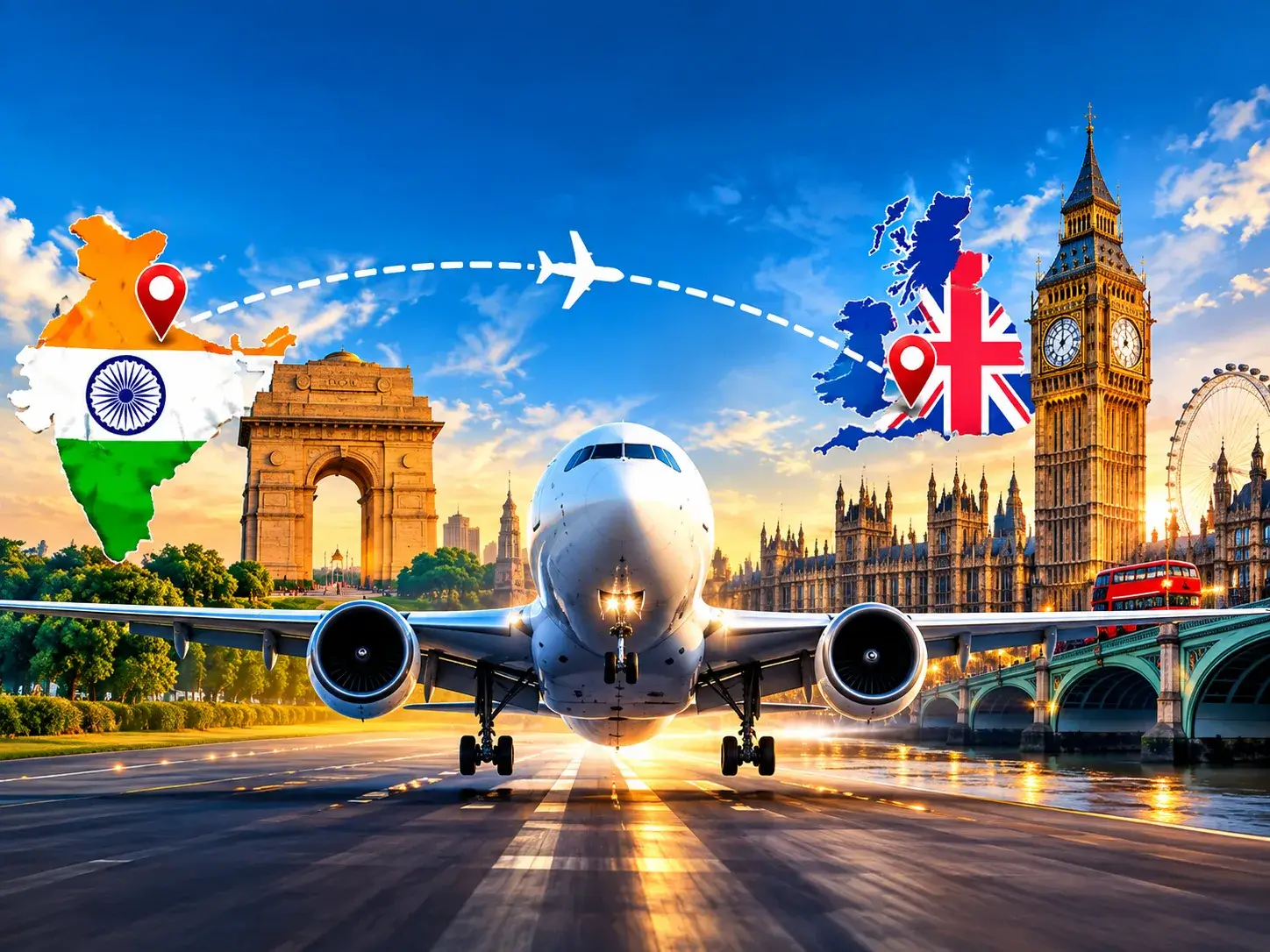 delhi to london flight