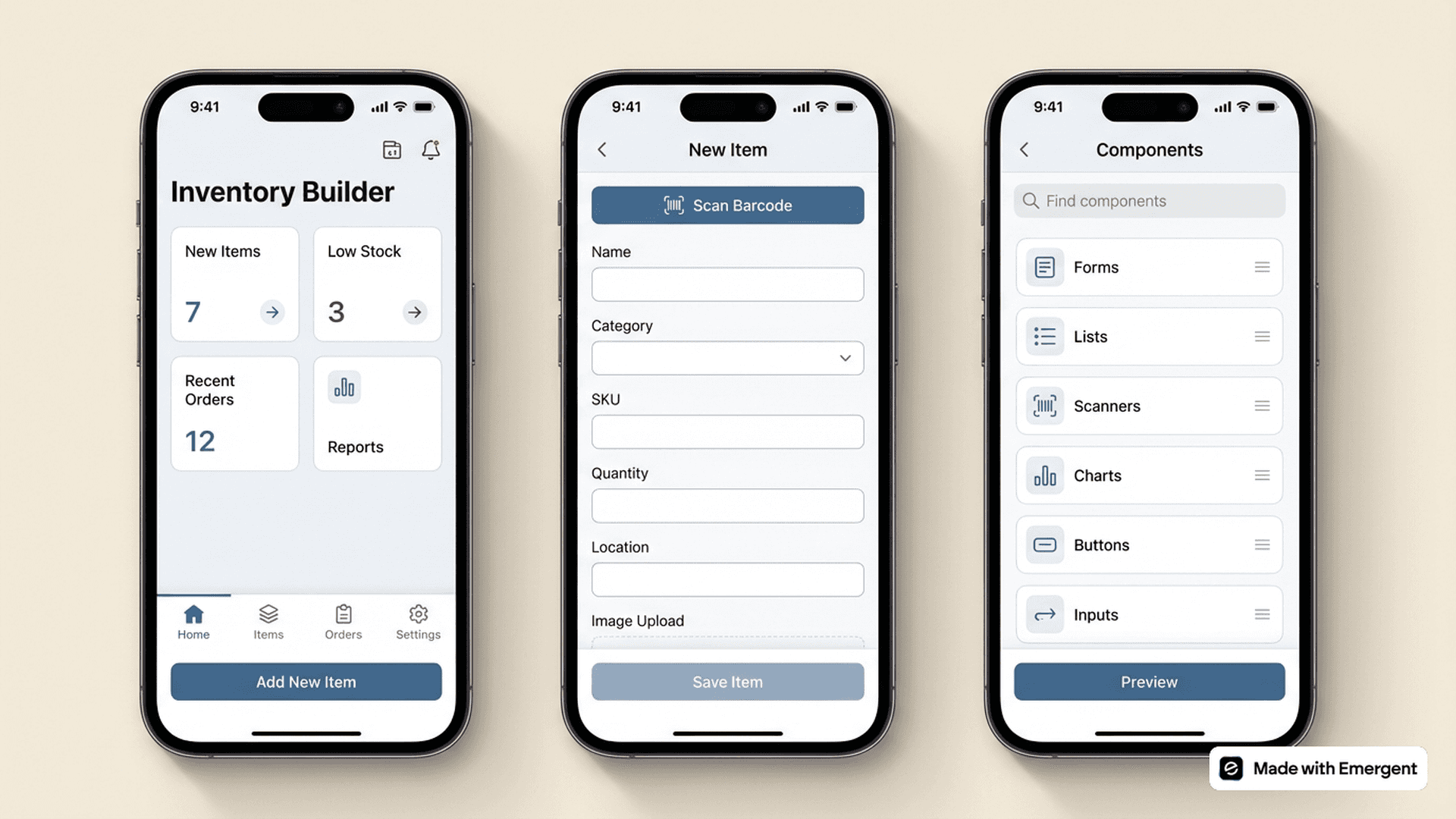 Inventory Control App Made With Emergent