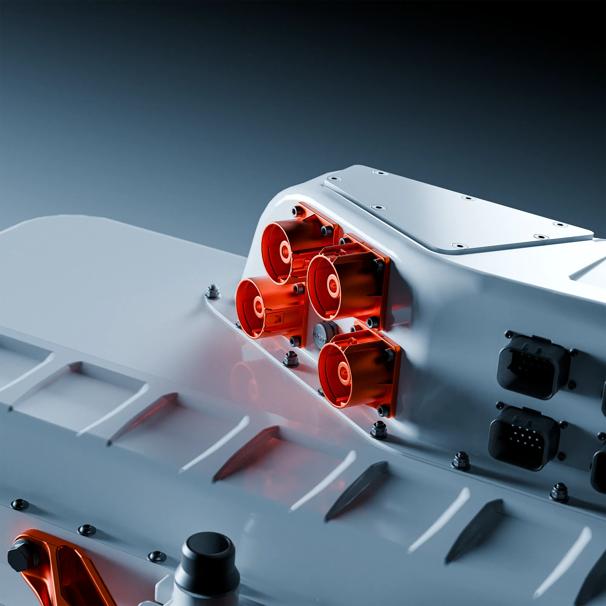 Angled CGI car visualization of Volvo S90 body design