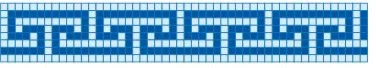 Fine Greek Key mosaic pool border, 6.3" wide, Aqua Collection reference B14, Mosaiclegs Art Studio