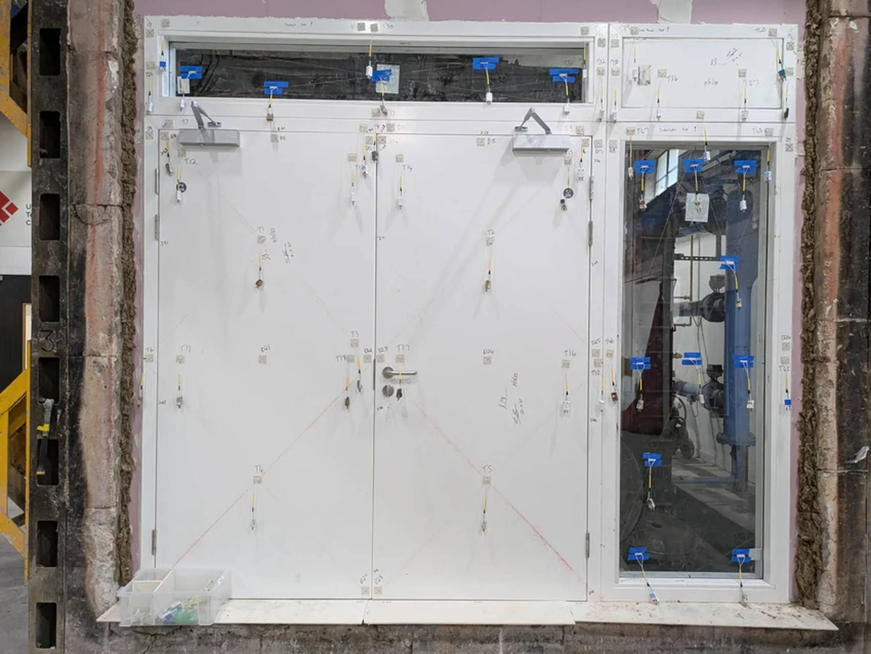 Fire resistance testing of Hygidoor in test facility
