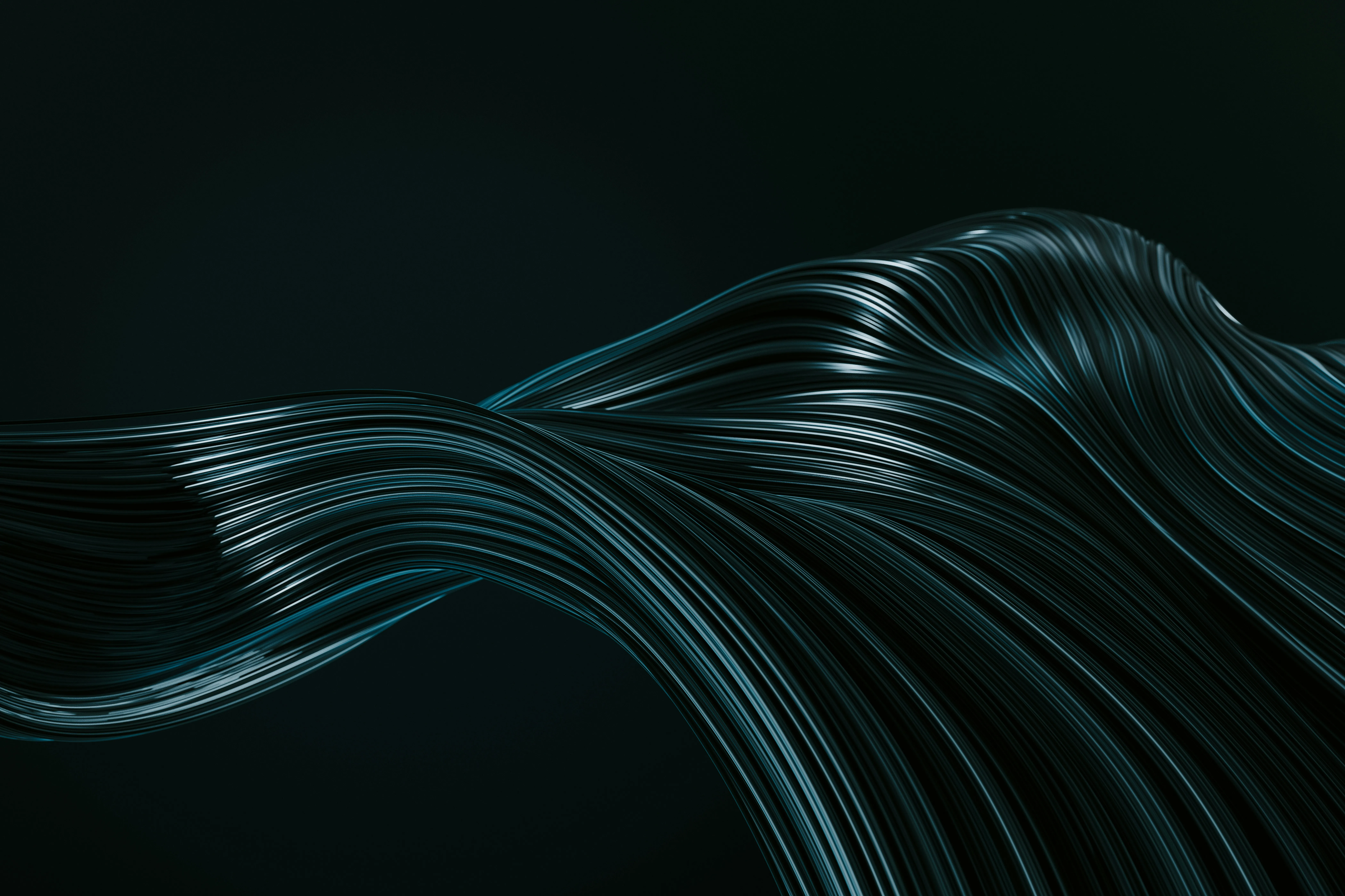 a black background with wavy lines
