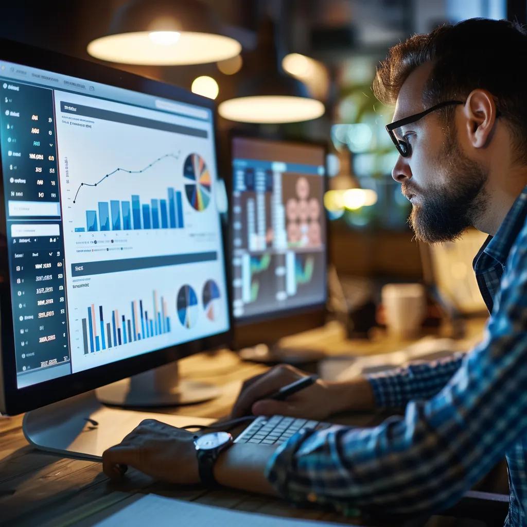 Marketer reviewing PPC performance data to optimize conversions