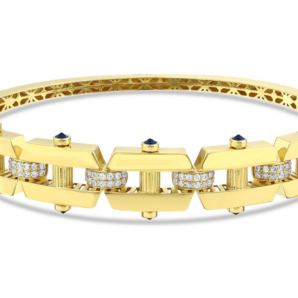 Assos Pırlanta 14 Ayar Altın Tasarım Kelepçe Bilezik 11.30 Gram