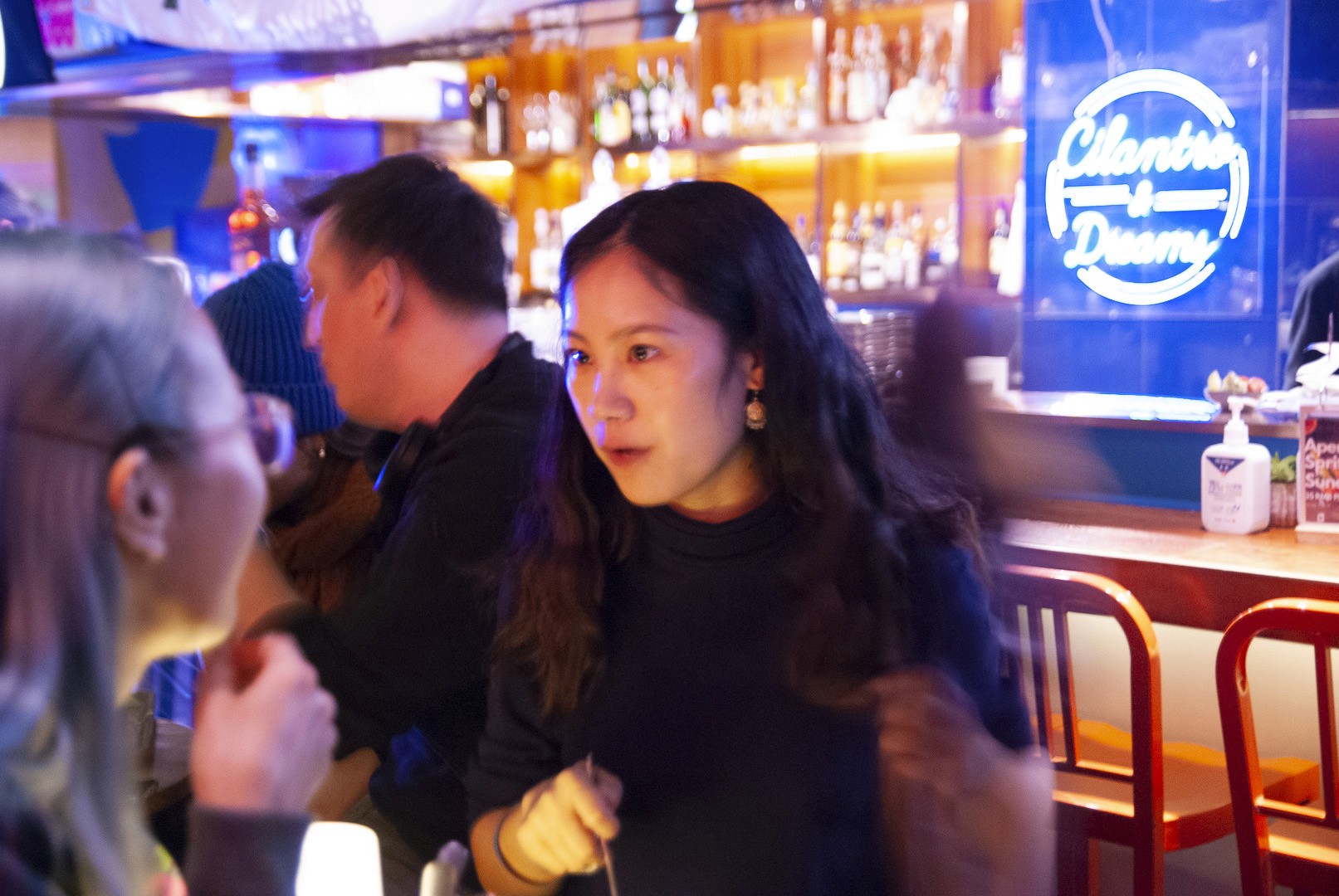 Woman with color palette